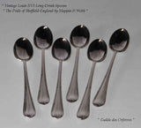 Vintage Silver Set of 6 Long-Drink Spoons, Louis Seize