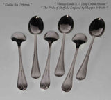 Vintage Silver Set of 6 Long-Drink Spoons, Louis Seize