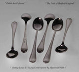 Vintage Silver Set of 6 Long-Drink Spoons, Louis Seize