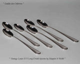 Vintage Silver Set of 6 Long-Drink Spoons, Louis Seize