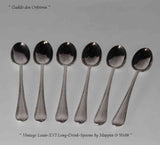 Vintage Silver Set of 6 Long-Drink Spoons, Louis Seize