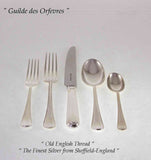 Silver 5 Pc Place-Setting, Old English Thread