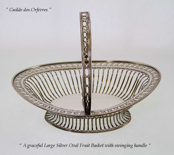 Magnificent Antique Sheffield Silver Large Fruit Basket