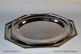 Silver Octagonal Round Platter 14 in. with Gadroon Applied Border