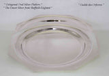 Silver Octagonal Oval Platter 18 in. Raw Edge