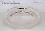 Silver Octagonal Oval Platter 18 in. Raw Edge