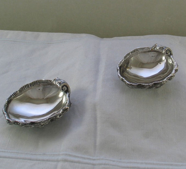 Pair Silver Open Shells, after Odiot