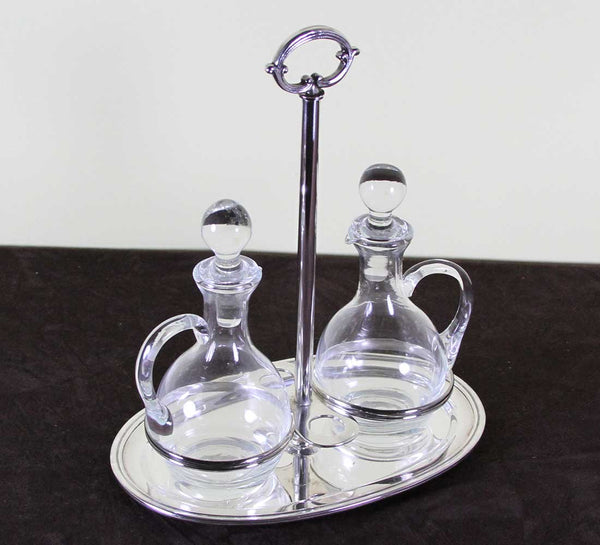 Silver Oil & Vinegar Cruet Set