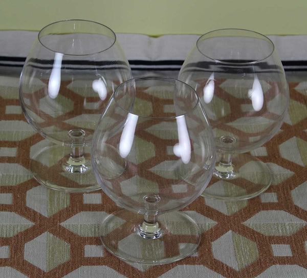 Vintage Set of 3 Orrefors Brandy Glass, Ballon