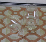 Vintage Orrefors Set of 4 Brandy Glasses, Unusual Shape