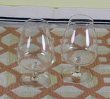 Vintage Orrefors Set of 4 Brandy Glasses, Unusual Shape