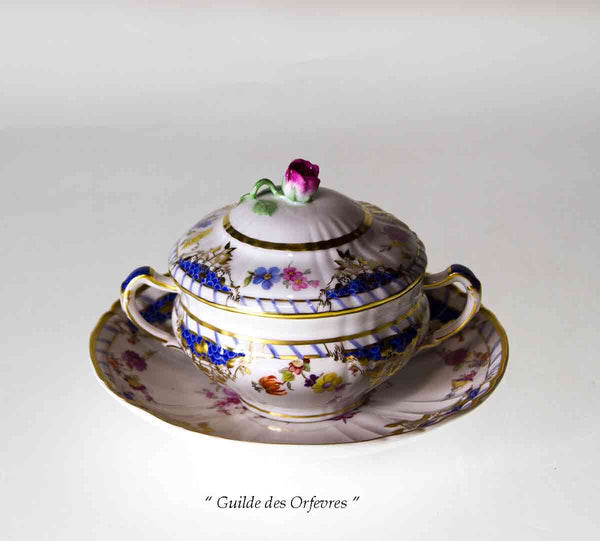 KPM Collector's Cream Soup Cup, Lid & Saucer