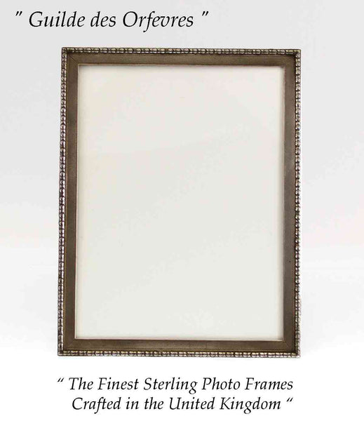 Fine Quality Sterling Silver Photo Frame, Guilloché & Laurel Mount