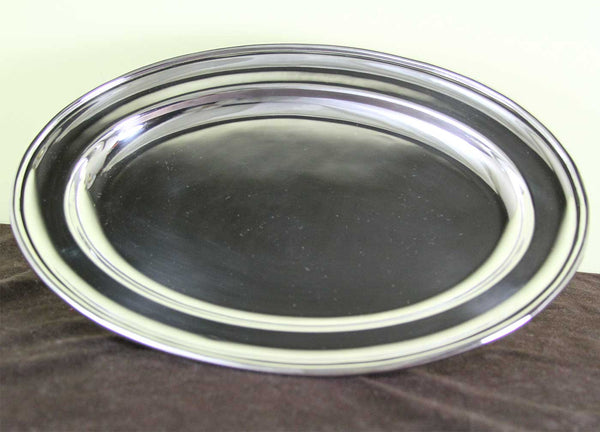 Silver Oval Platter 22 in. Plain Mount