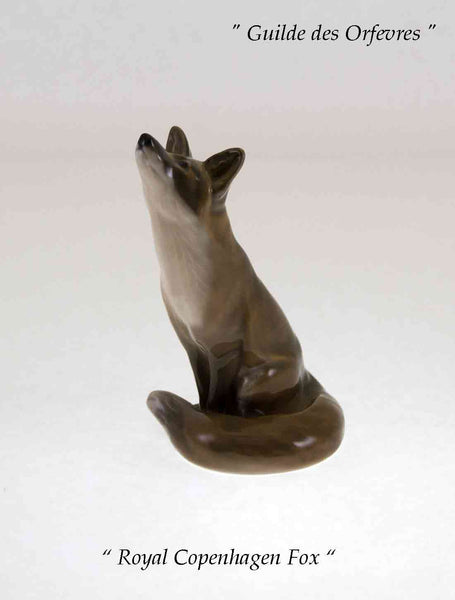 Royal Copenhagen Sitting Fox Figurine