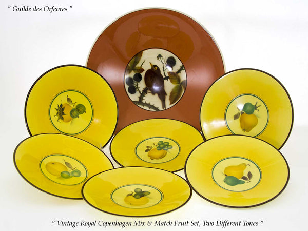 Royal Copenhagen Vintage Fruit Set Yellow Decoration
