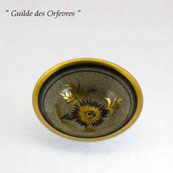 Small Deep Round Bonbon Dish, Craquelé