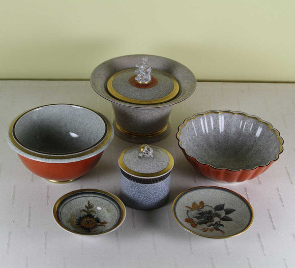 Collector’s Set of 6 Pc Royal Copenhagen , Craquelé