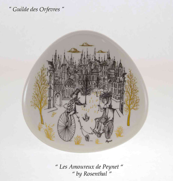 Wonderful Wall or Cabinet Plate, Peynet Design by Rosenthal