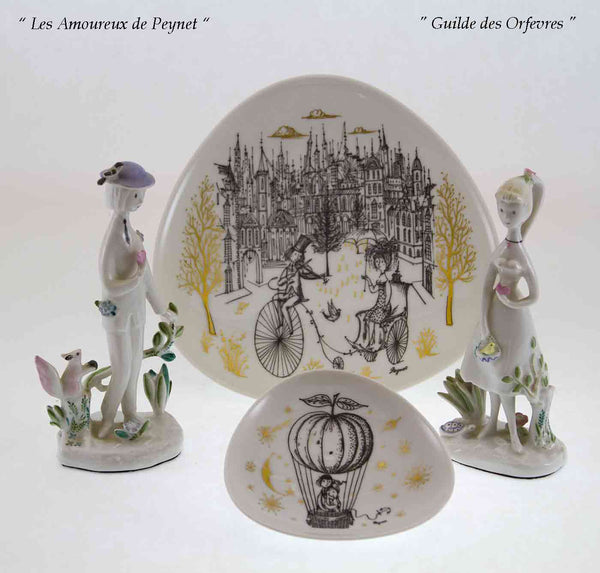 Set of 4 pc Les Amoureux de Peynet (Peynet Lovers)