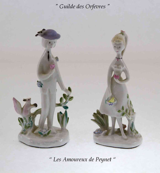 Graceful Two Figurines Les Amoureux de Peynet (Peynet Lovers)