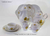 Exquisite Tea & Coffee Set, Golden Flowers by Rosenthal