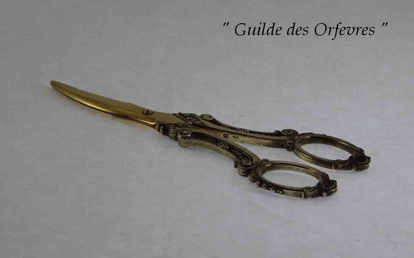 Wonderful Sterling Silver Gilt Grape-Scissors