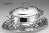 Silver Soup Tureen & Cover Gadroon & Shell with Plateau Gadroon