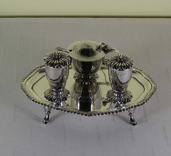 Sterling Silver Condiment Set & Tray