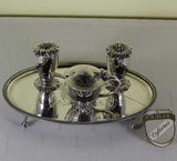 Sterling Silver Condiment Set & Tray