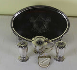 Sterling Silver Condiment Set & Tray