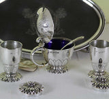 Sterling Silver Condiment Set & Tray