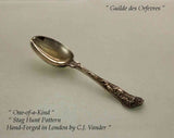 Hand-Forged Sterling Silver 4-pc Place-Setting, Staghunt