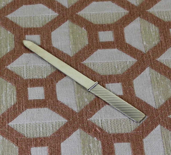 Sterling Silver Letter Opener Diagonal Guilloché