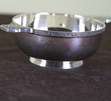 Sterling Silver Quaich Bowl with Celtic Border