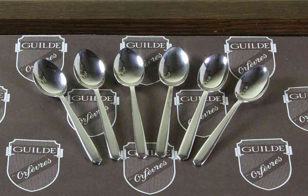 Elegant Set of 6 Sterling Silver Mocha Spoons