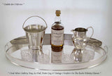 Silver Oval Gallery Tray, Scotch Whisky Set