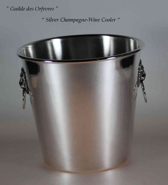 Champagne/Wine Cooler with Lions Mask Handles