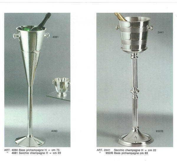 Champagne-Wine Cooler with Stand, Silver