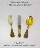 Sterling Silver Gilt 3-pc Place-Setting, Laetitia