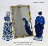 Delft Pair Figurine-Peasants Blue Decoration