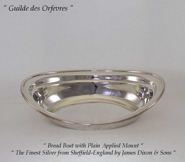 Silver Bread Boat, Plain Mount