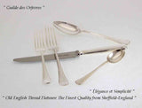 Silver 5 Pc Place-Setting, Old English Thread