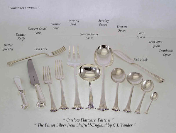 Silver Flatware 90 Pieces Set, Onslow