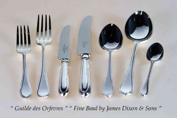 Complete European Cutlery Set for 12, Fine Bead