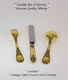 Sterling Silver Gilt 3-pc Place-Setting, Laetitia